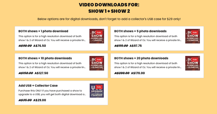 video download for show 1 and 2